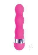 The 9`s - Pinkies, Curvy Silicone Mini Vibrator 4.5in - Pink